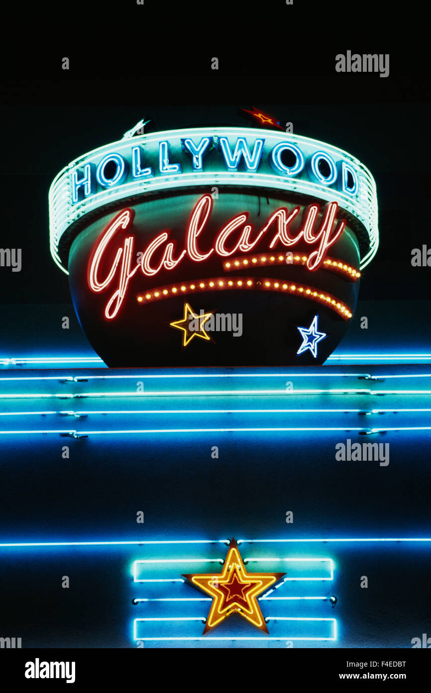 USA, Los Angeles, Hollywood Galaxy Theatre. (Large format sizes available) Stock Photo