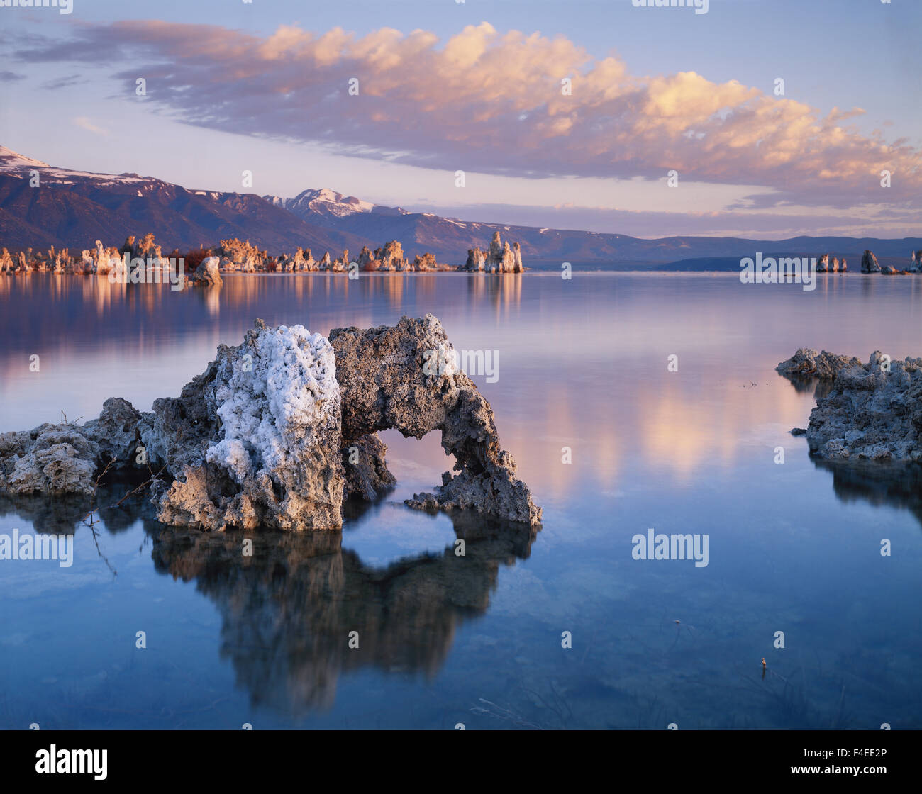 USA, California, Sierra Nevada Mountains. Tufa Formations form an arch