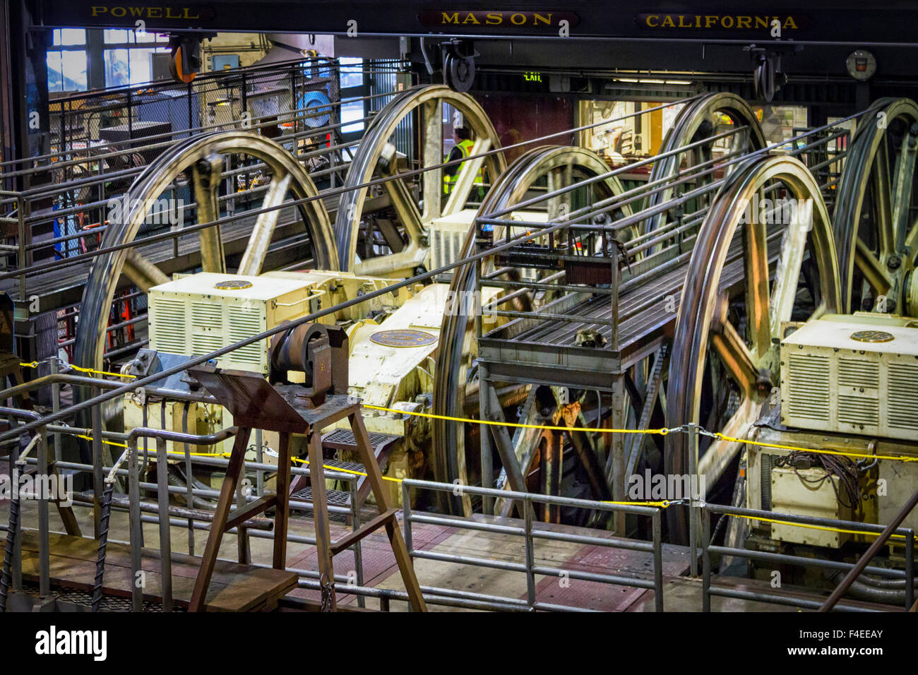 USA, California, San Francisco. The cable car powerhouse houses four