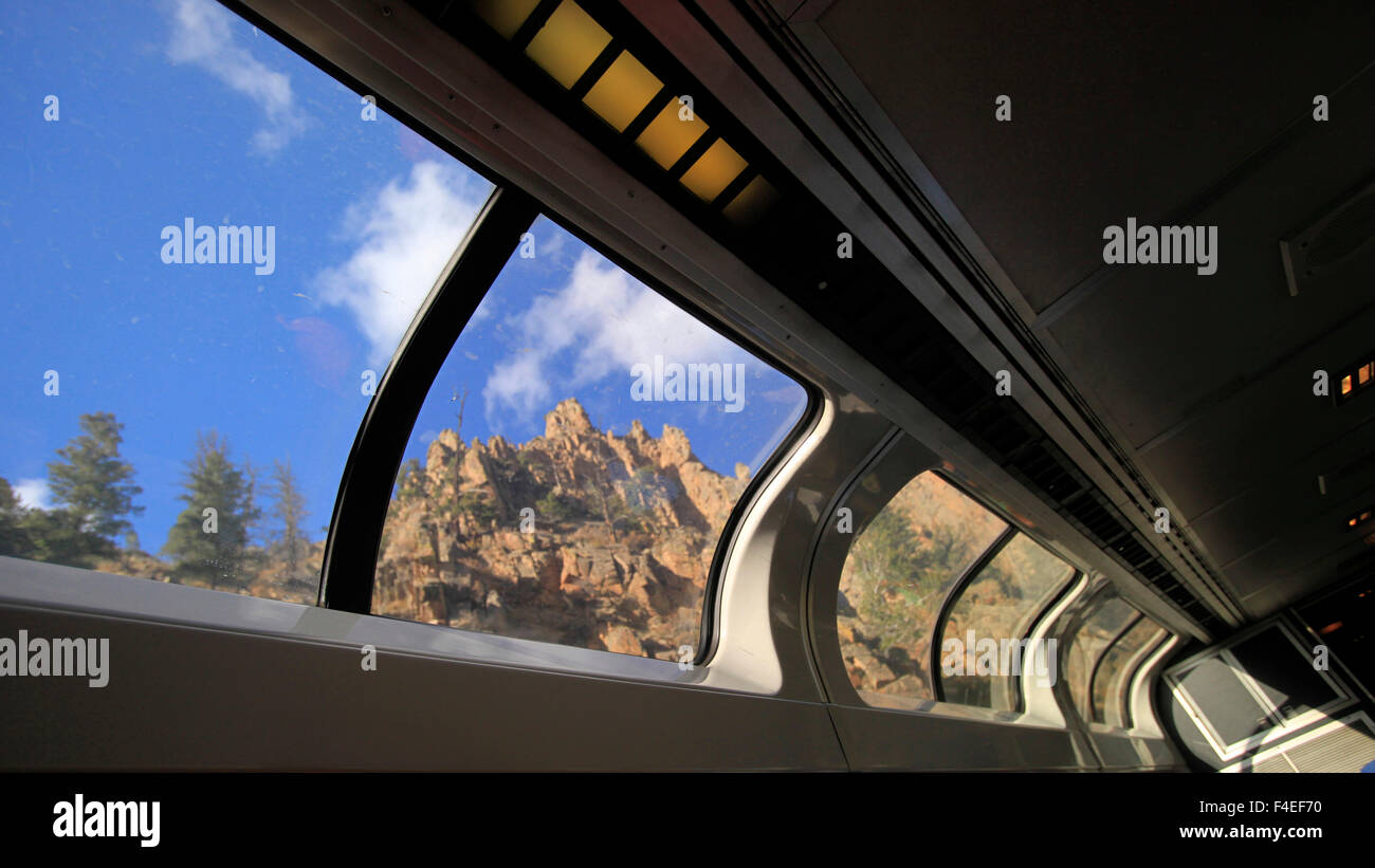 View from the observation car of the California Zephyr near Fraser
