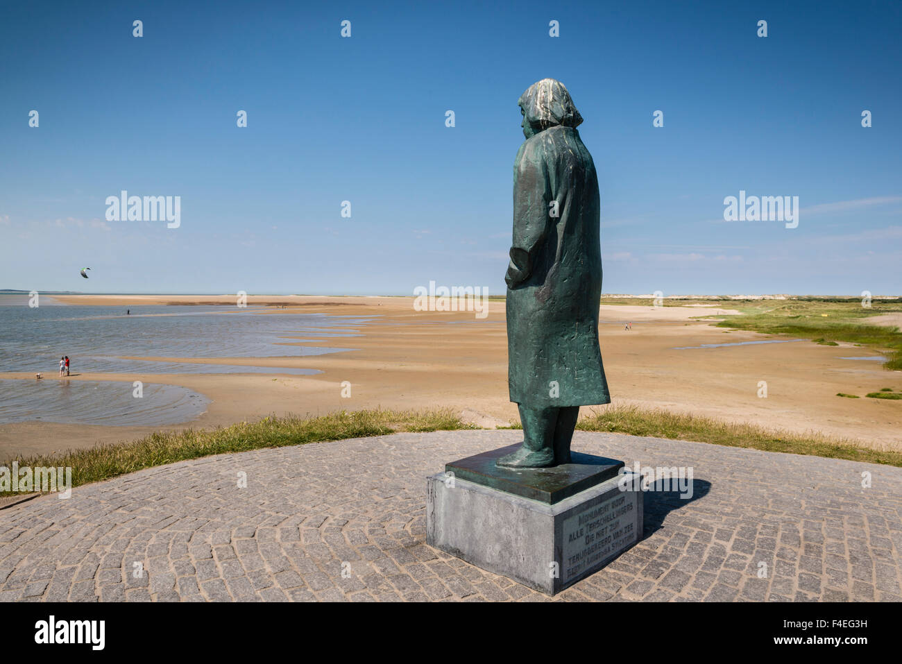 4 July, 2014  Monument voor alle Terschellingers die niet zijn teruggekeerd van zee.  Monument for all those from the island who Stock Photo