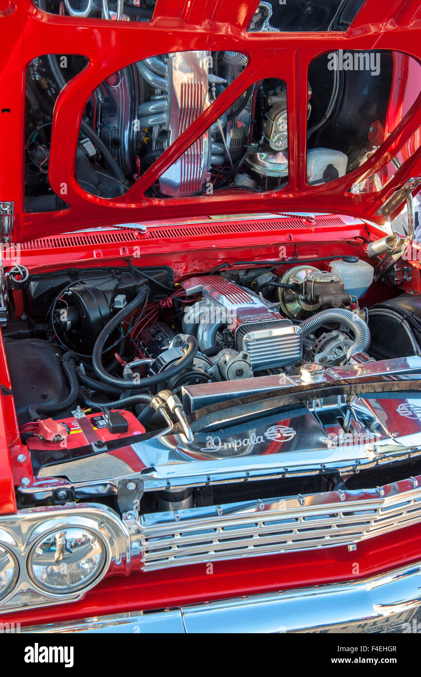 USA, Florida, New Smyrna Beach, antique car on display at classic car