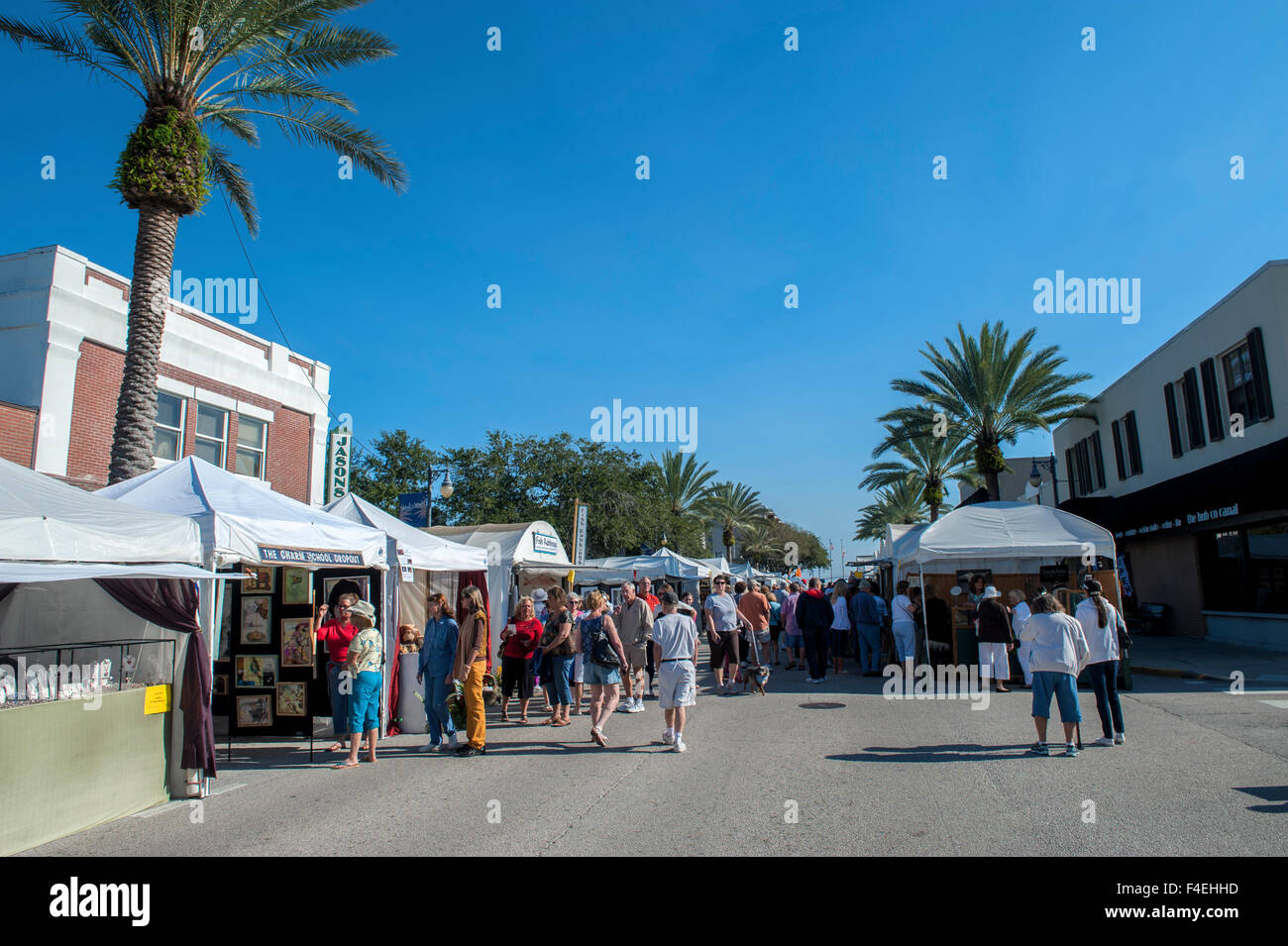 Usa Florida New Smyrna Beach Images Art Show Stock Photo