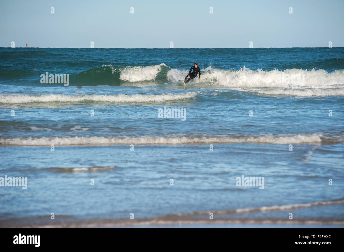 Usa Florida New Smyrna Beach Surfer Stock Photo Alamy