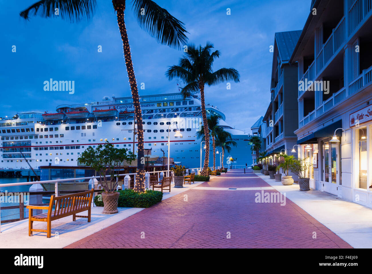 USA, Florida, Florida Keys, Key West, Cruise Ship, Key West Seaport ...