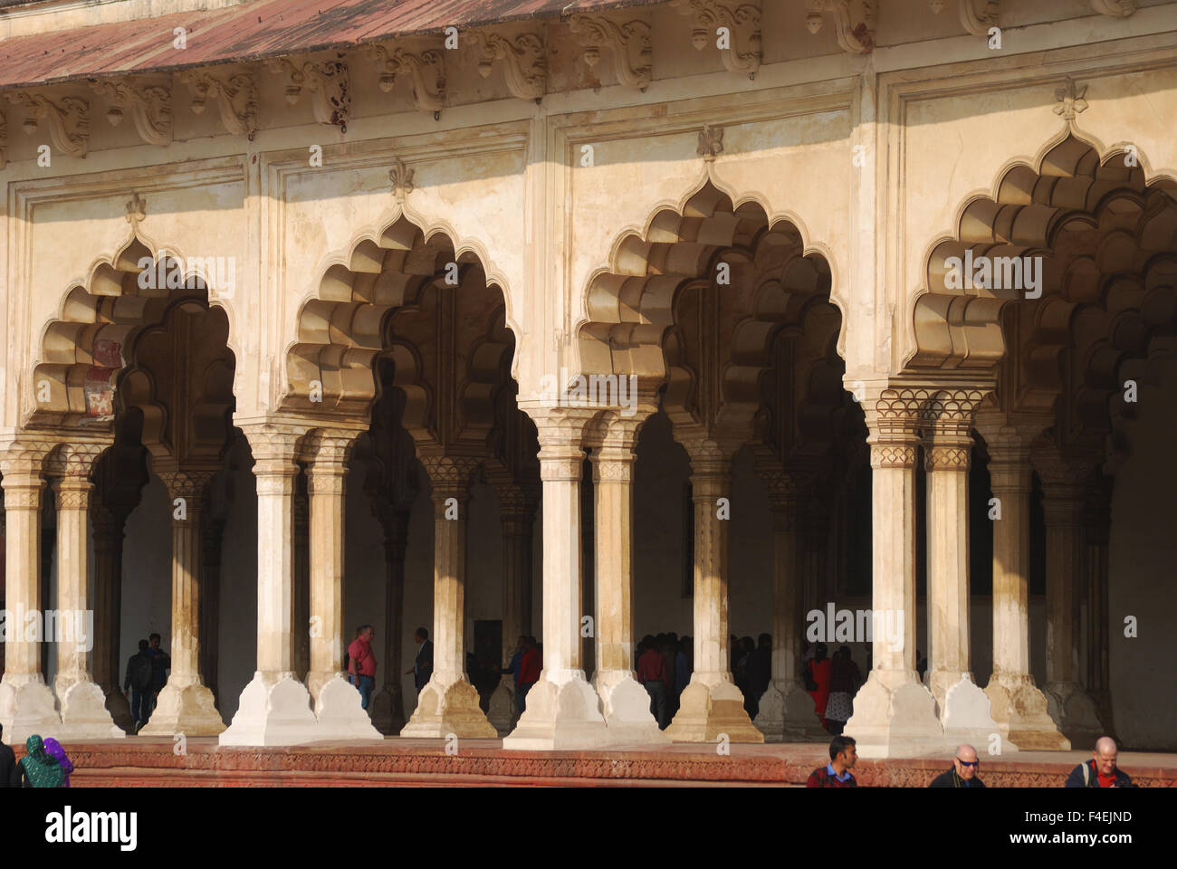 marble arches inside agra fort india Stock Photo