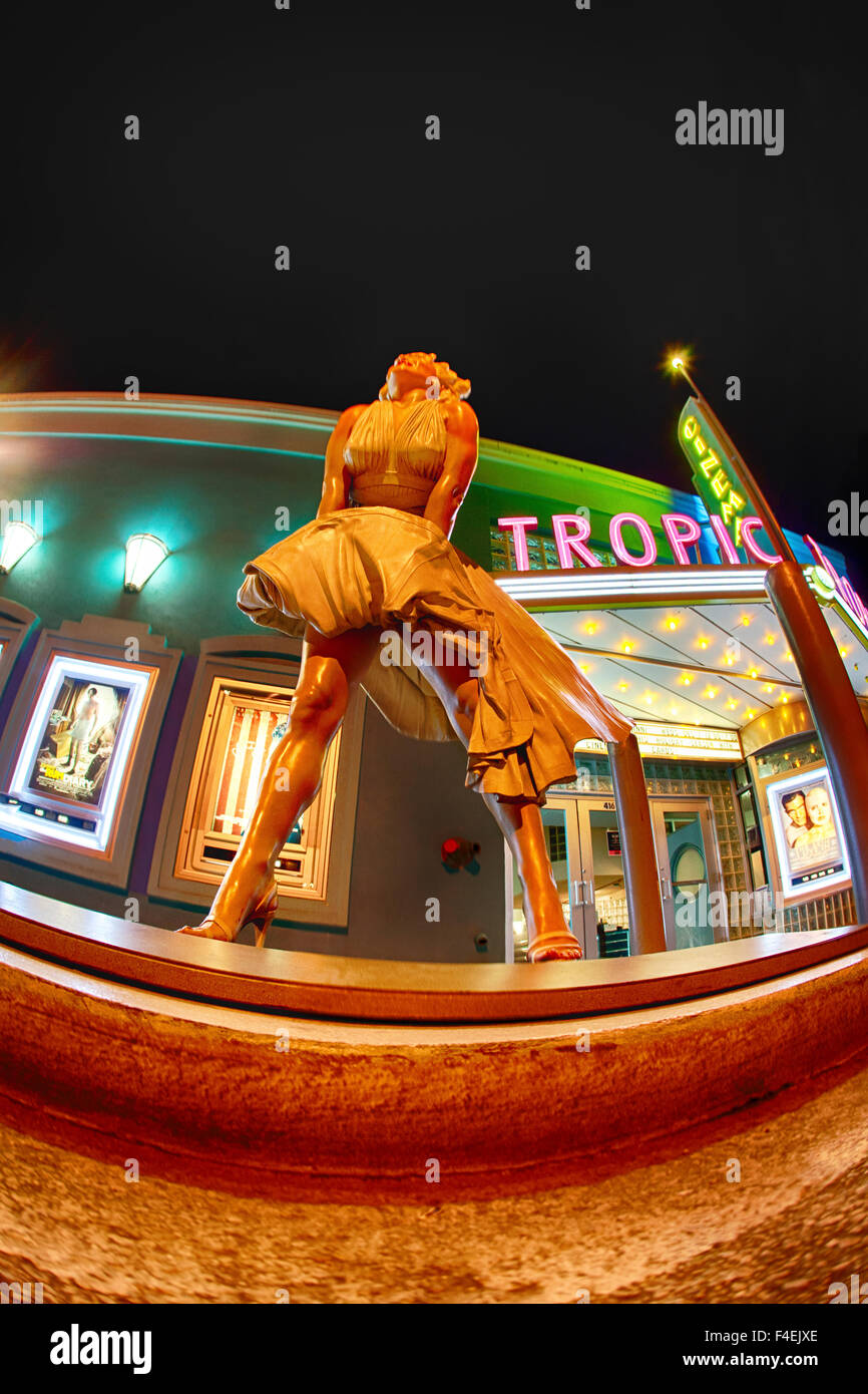 Tropic Movie Theater with Seward Johnson's Marilyn Monroe statue Stock Photo