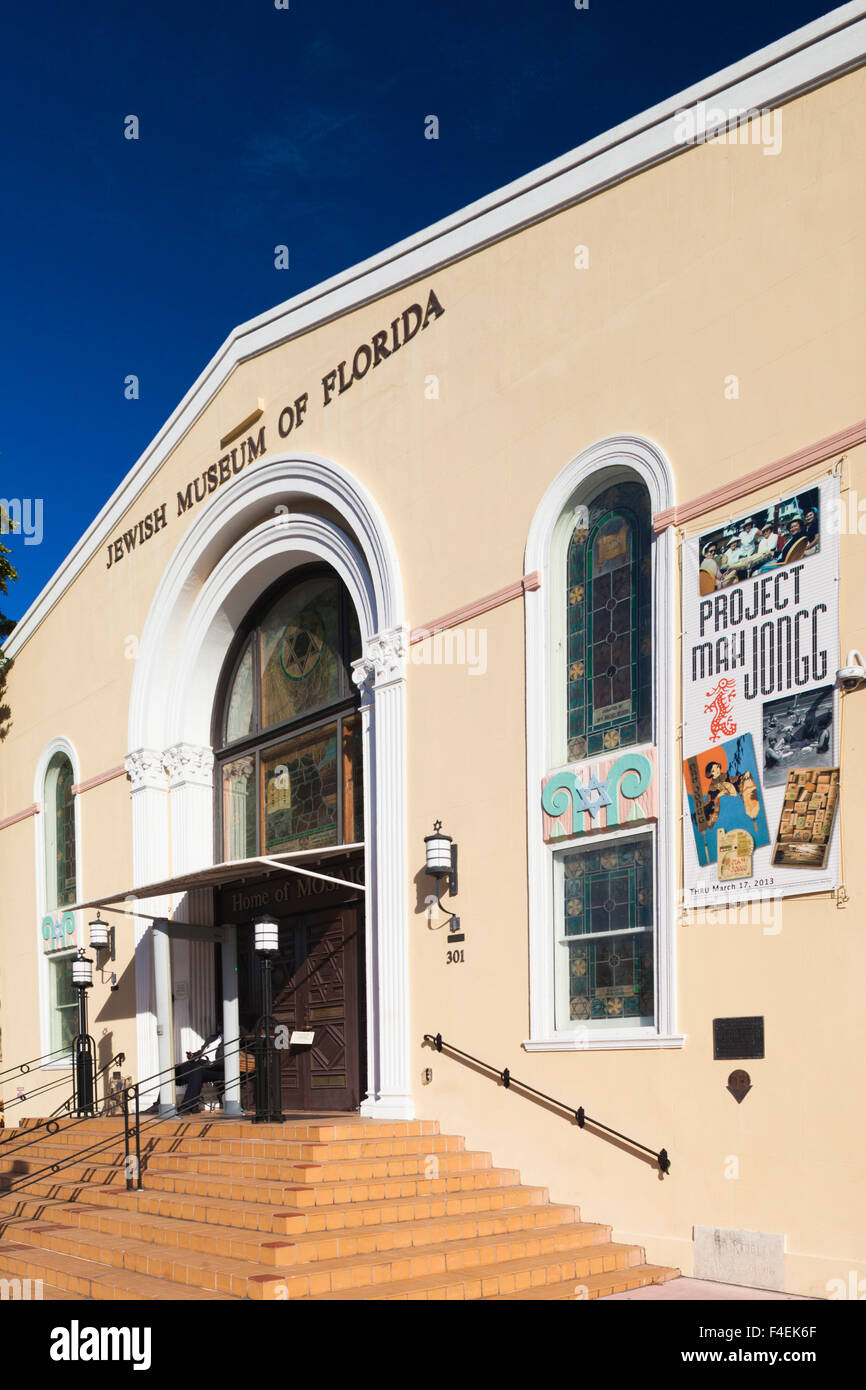 USA, Florida, Miami Beach, South Beach, Jewish Museum of Florida, located in former synagogue, exterior. Stock Photo