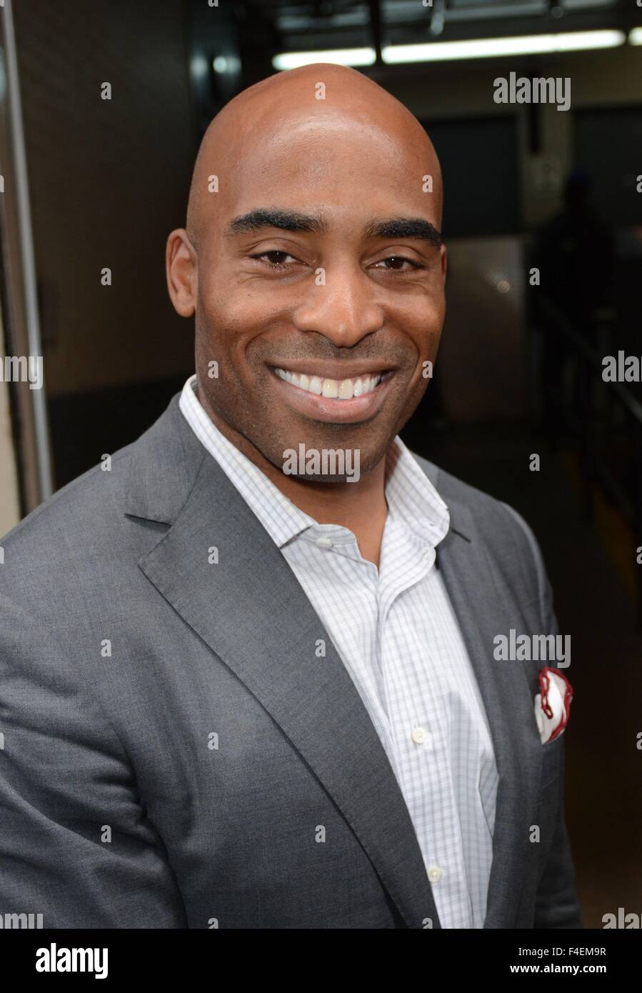 New York, NY, USA. 16th Oct, 2015. Tiki Barber out and about for