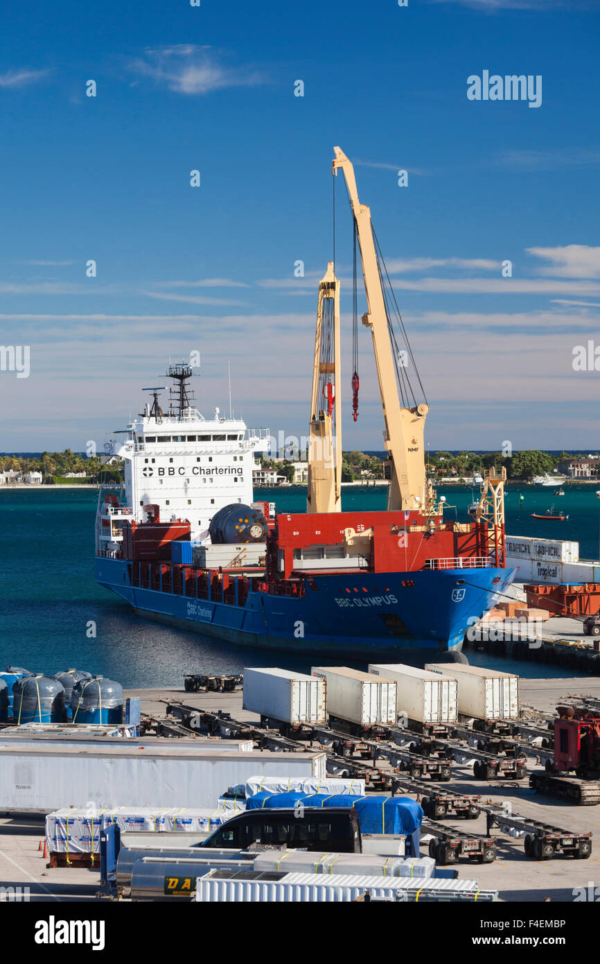USA, Florida, Riviera Beach, Port of Palm Beach overview Stock Photo