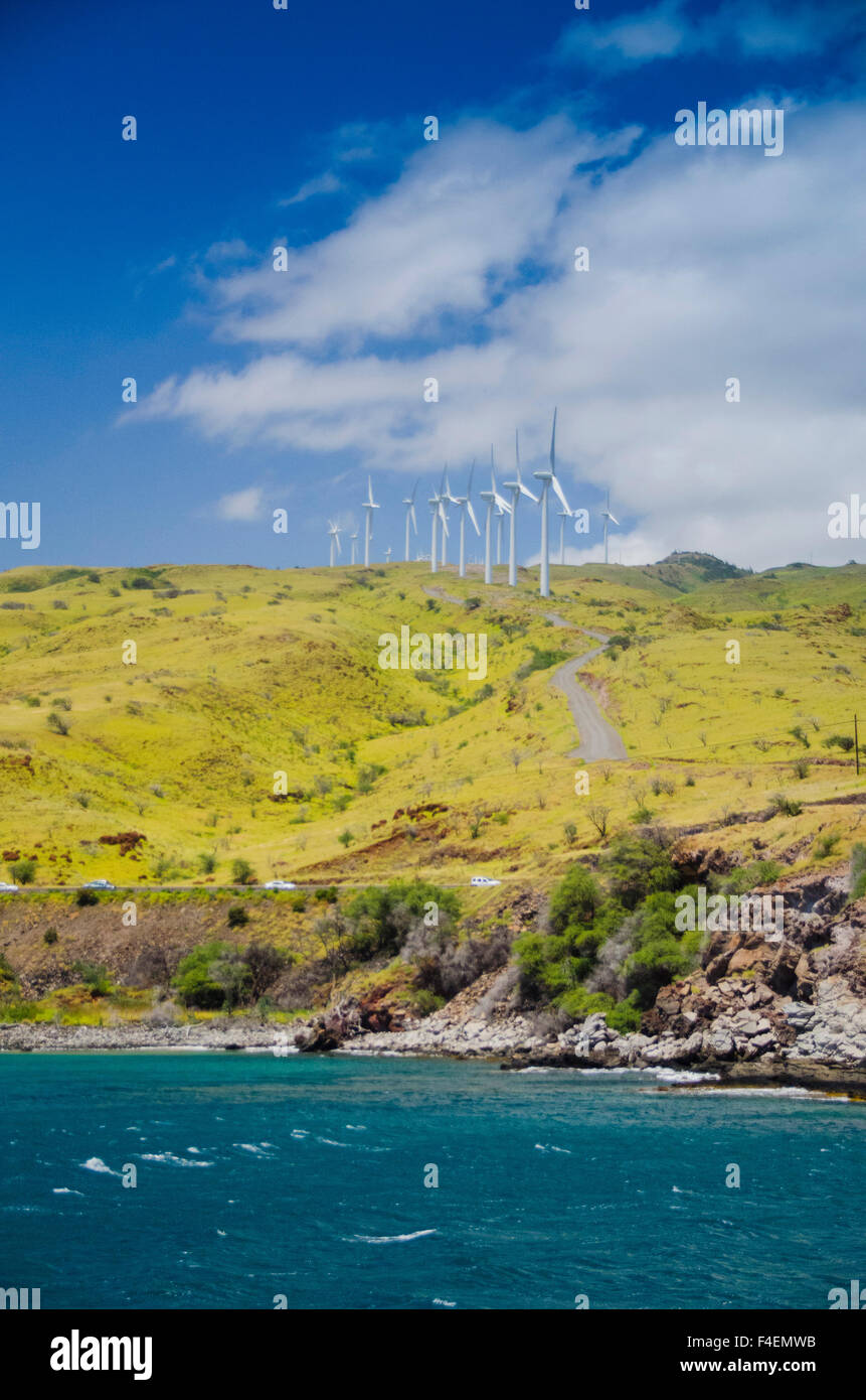 Wind Turbines, Maui, Hawaii, USA Stock Photo Alamy