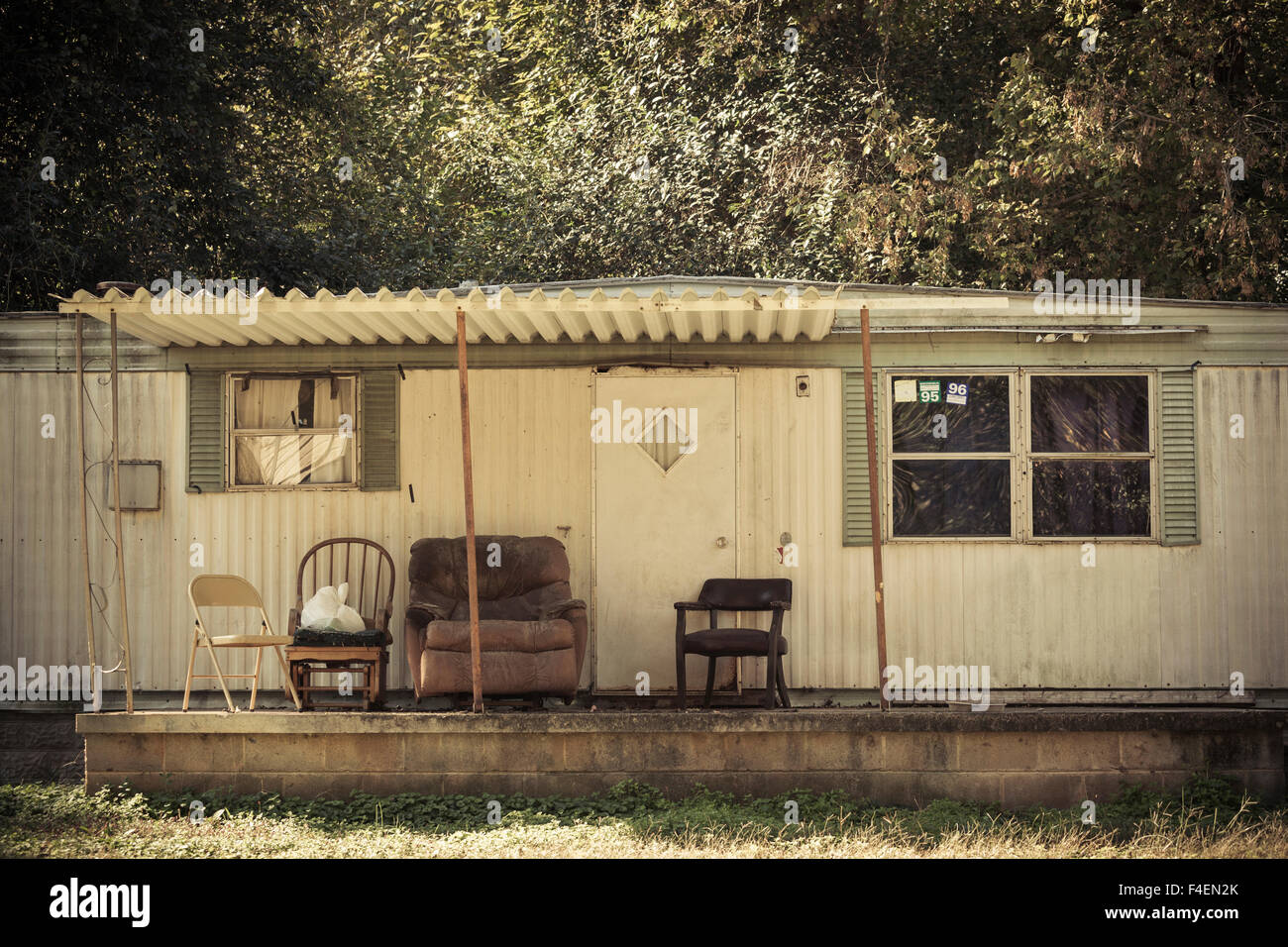 Athens, old mobile home, trailer Stock Photo Alamy