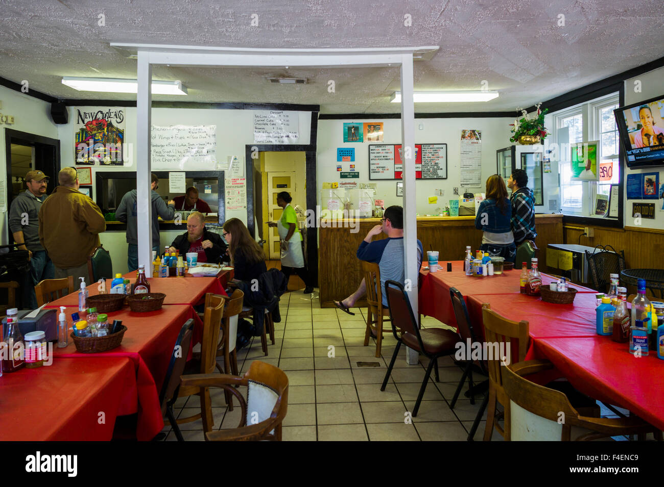 Athens, Weaver D's soul food restaurant, interior Stock Photo