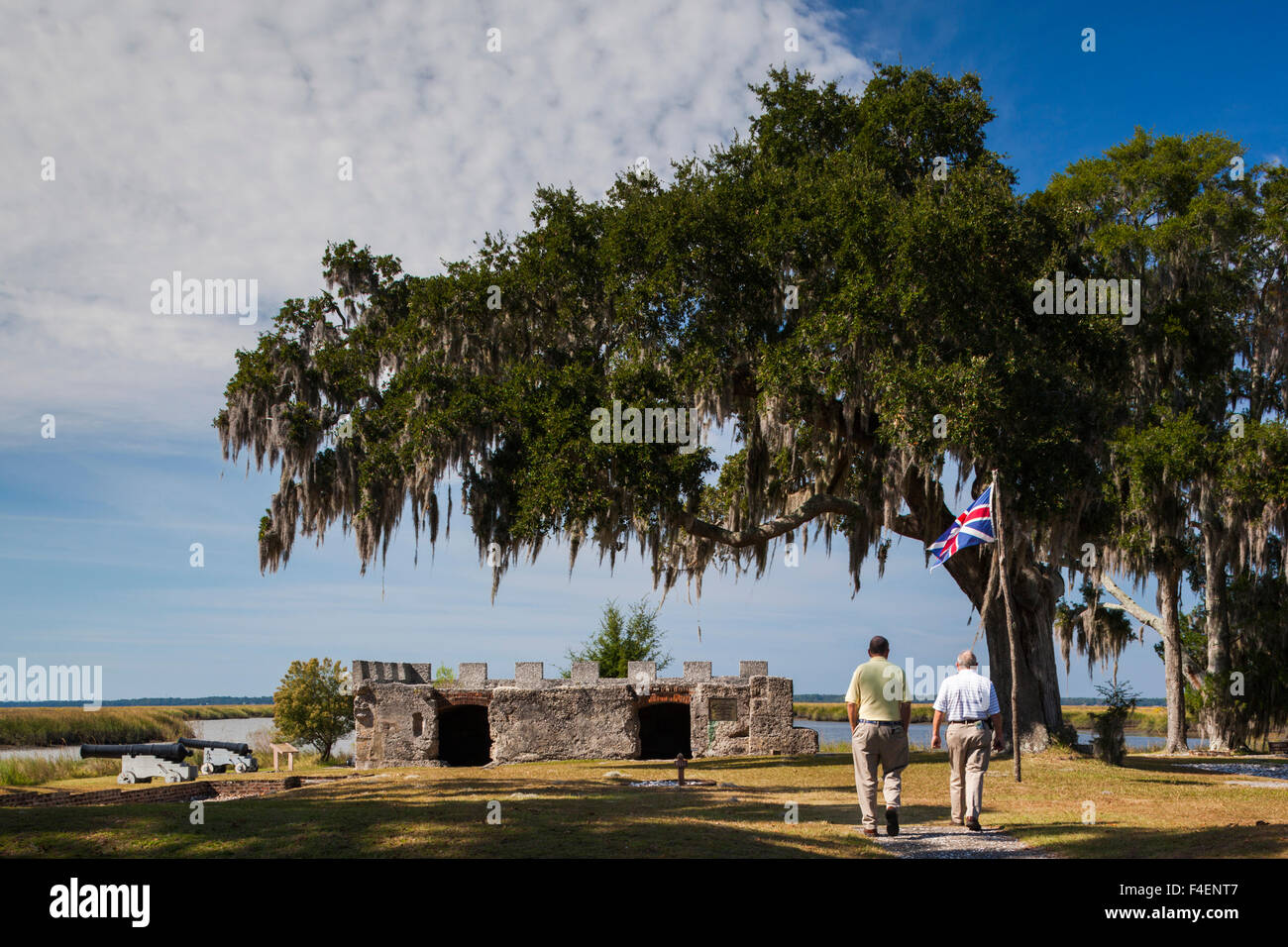 St. Simons Island, Fort Frederica National Monument, ruins of Fort Frederica Stock