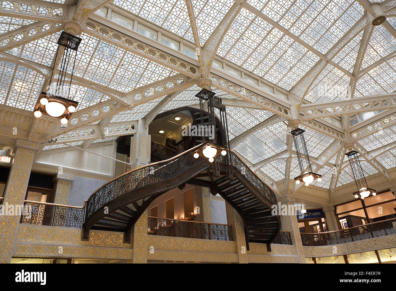 Inside The Rookery in Chicago, Illinois, United States, North America ...