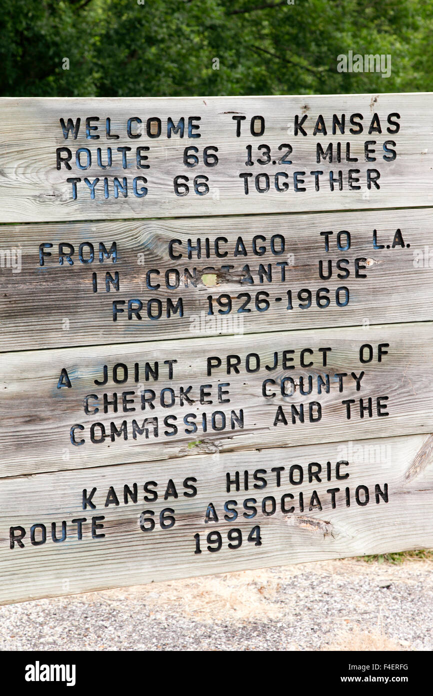 Galena, Kansas, USA. Route 66 sign Stock Photo Alamy