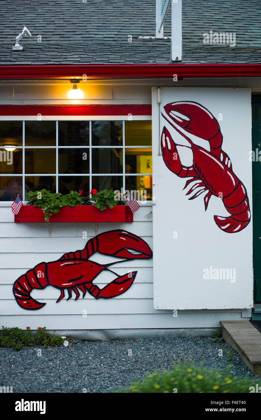 Maine, Trenton, lobster shack art Stock Photo Alamy