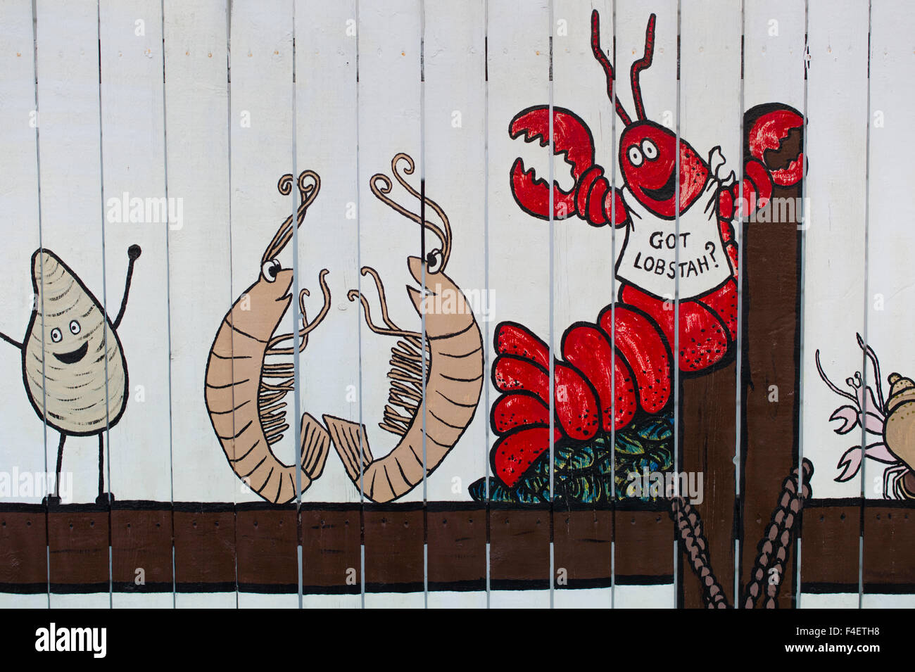 Maine, Biddeford Pool, lobster sign Stock Photo Alamy