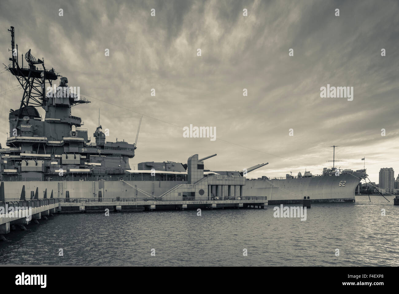 USA, New Jersey, Camden, battleship USS New Jersey, BB62 Stock Photo
