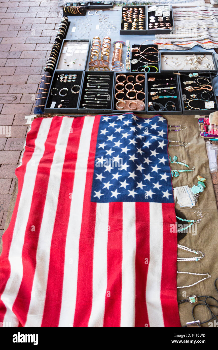 Vendors selling jewelry, Santa Fe, New Mexico. USA Stock Photo Alamy