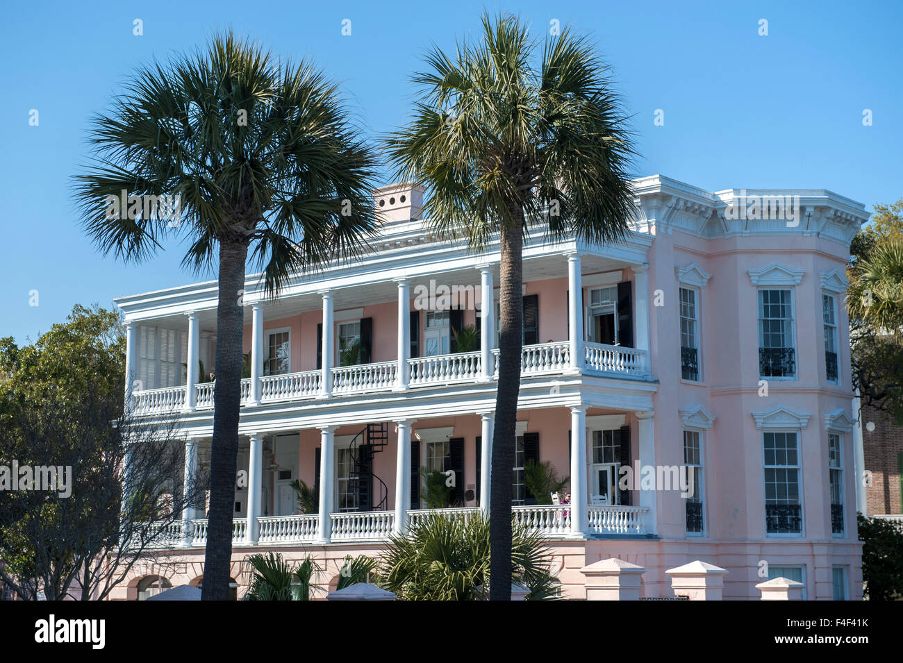 USA, South Carolina, Charleston, historic home on East Bay Street. Stock Photo