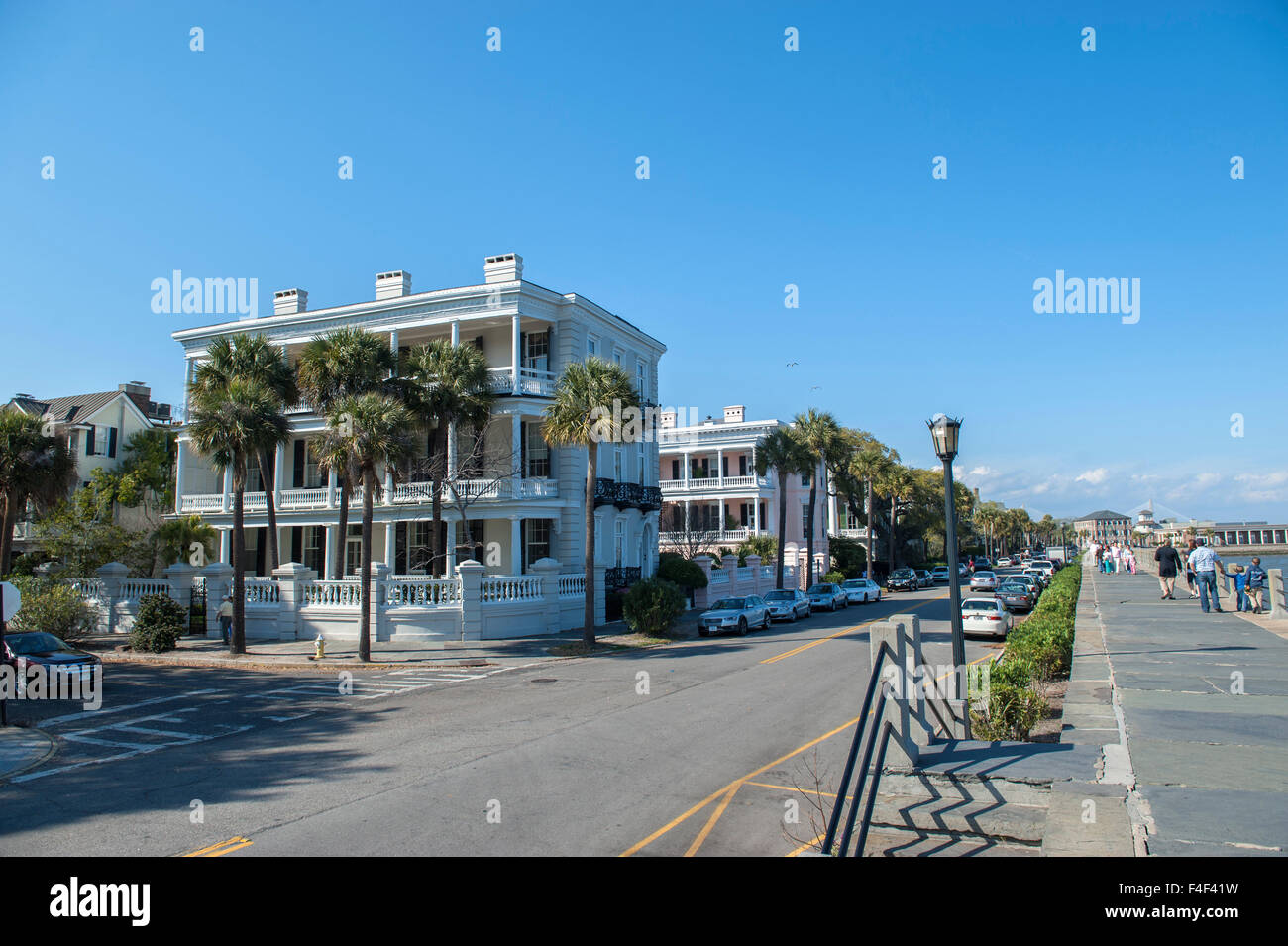 USA, South Carolina, Charleston, historic homes on East Bay Street ...