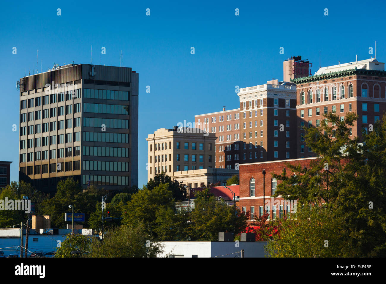 South Carolina, Greenville, city skyline, late afternoon Stock Photo