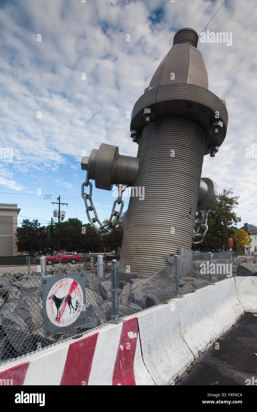South Carolina, Columbia, huge fire hydrant sculpture, downtown Stock Photo Alamy