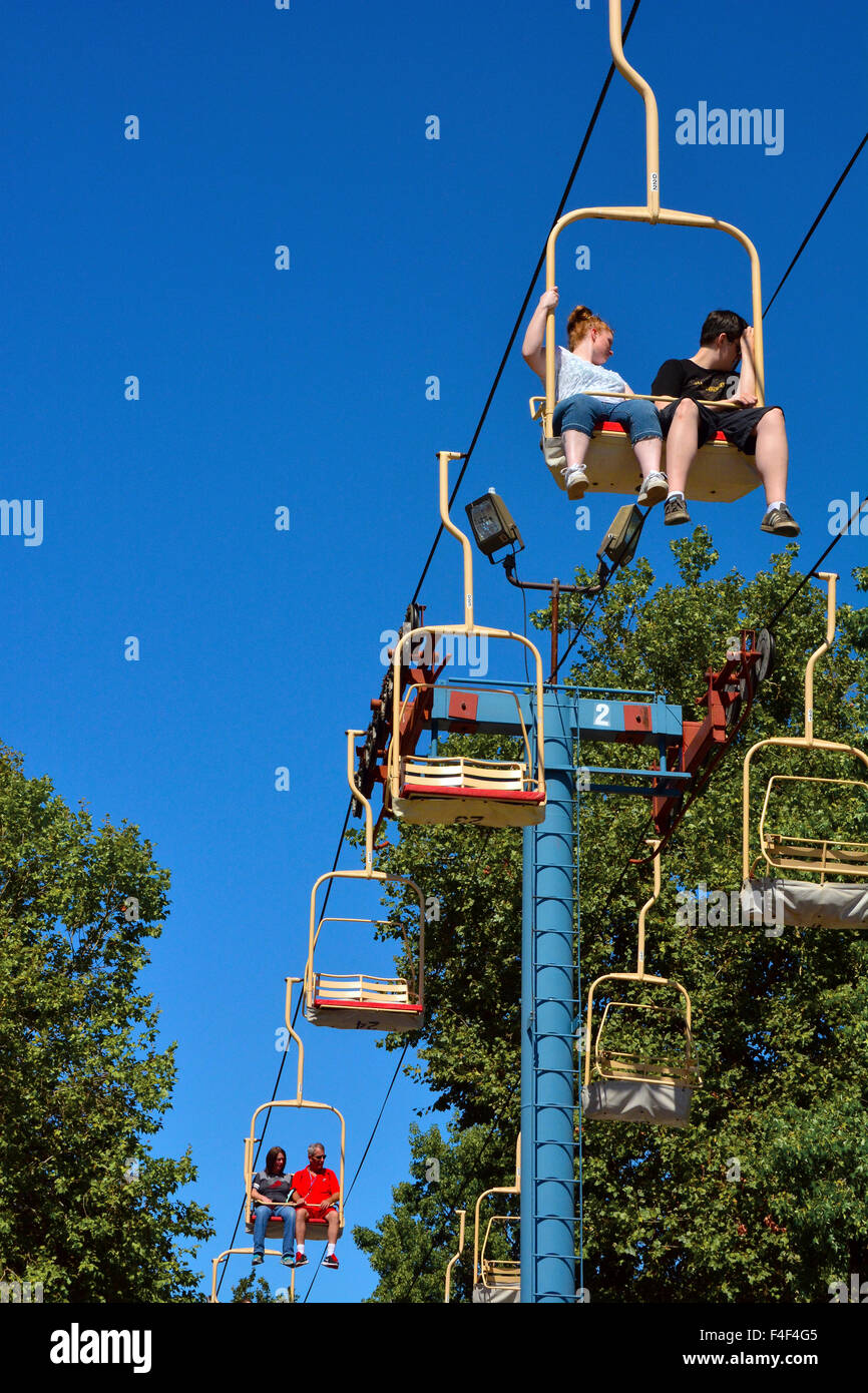 Chair lift at Oregon State Fair in Salem, Oregon, USA Stock Photo Alamy