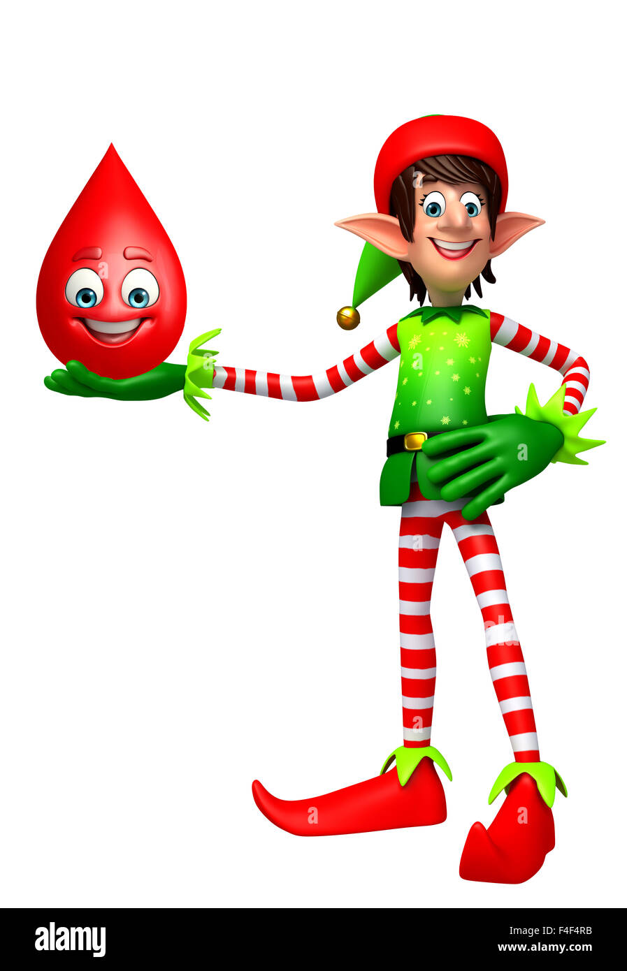 3d rendered illustration of elves with blood drop Stock Photo - Alamy