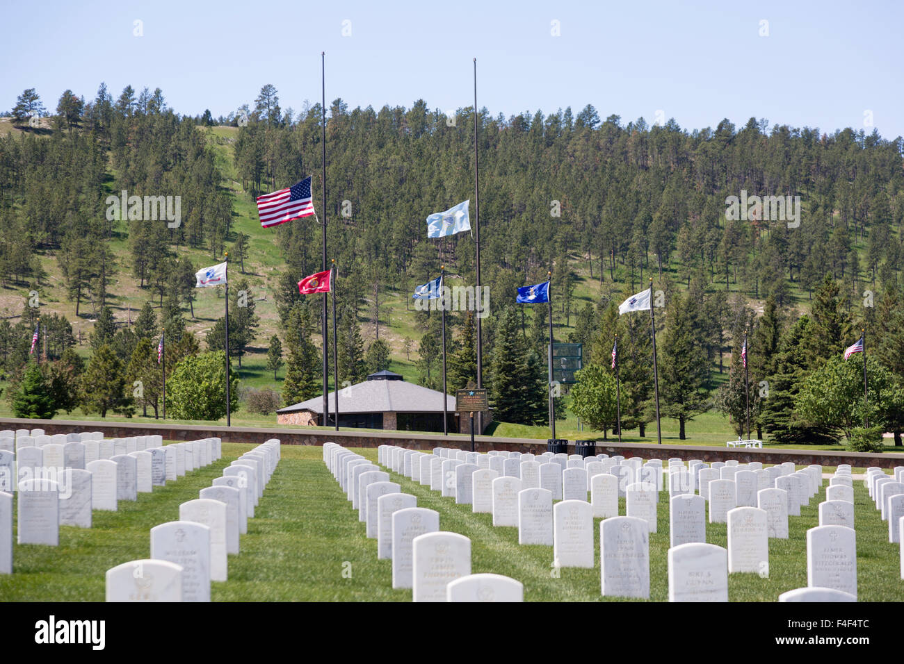 USA, South Dakota, Sturgis. Black Hills National Cemetery for military