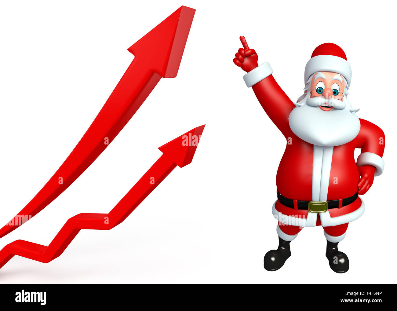 3d rendered illustration of santa claus with arrows Stock Photo - Alamy