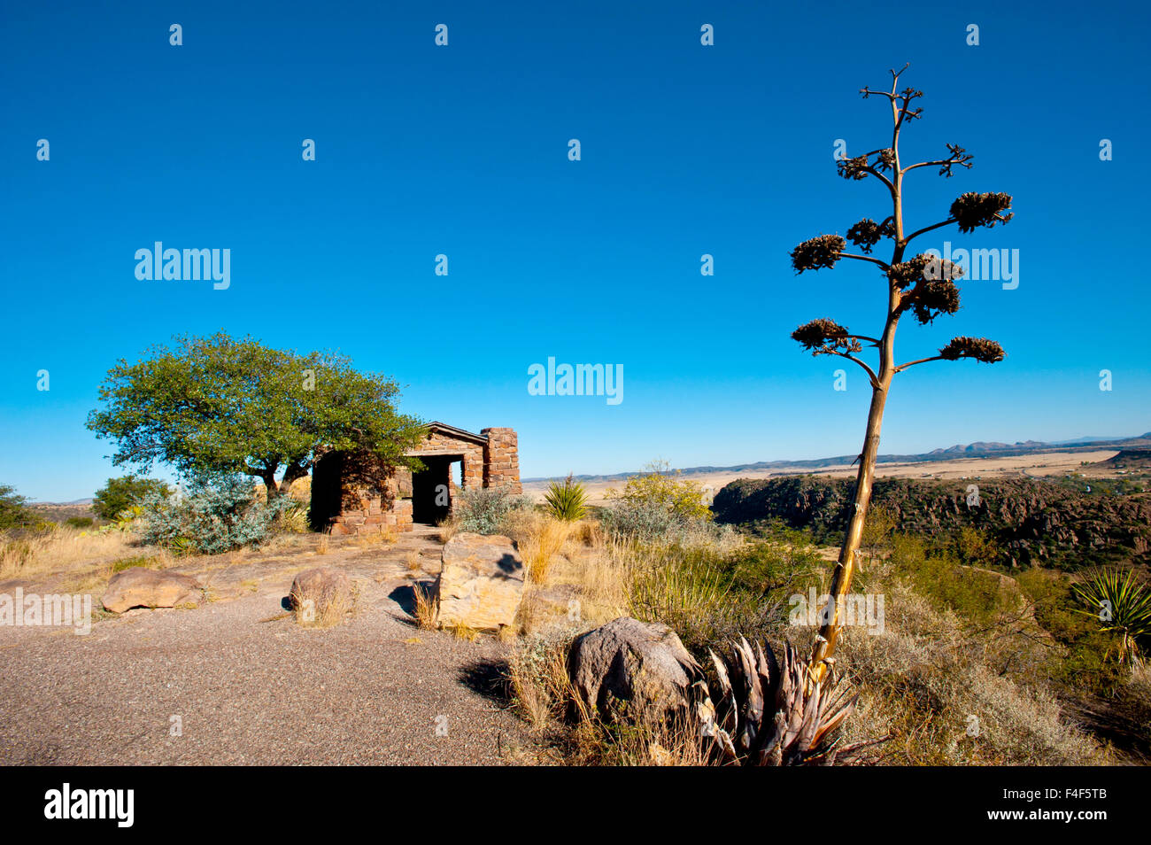 USA, Fort Davis, Texas, Davis Mountains State Park, Skyline Drive Stone