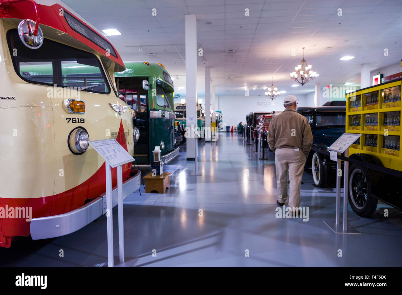 USA, Pennsylvania, Hershey, AACA Auto Museum, Museum of Bus Transportation Stock Photo