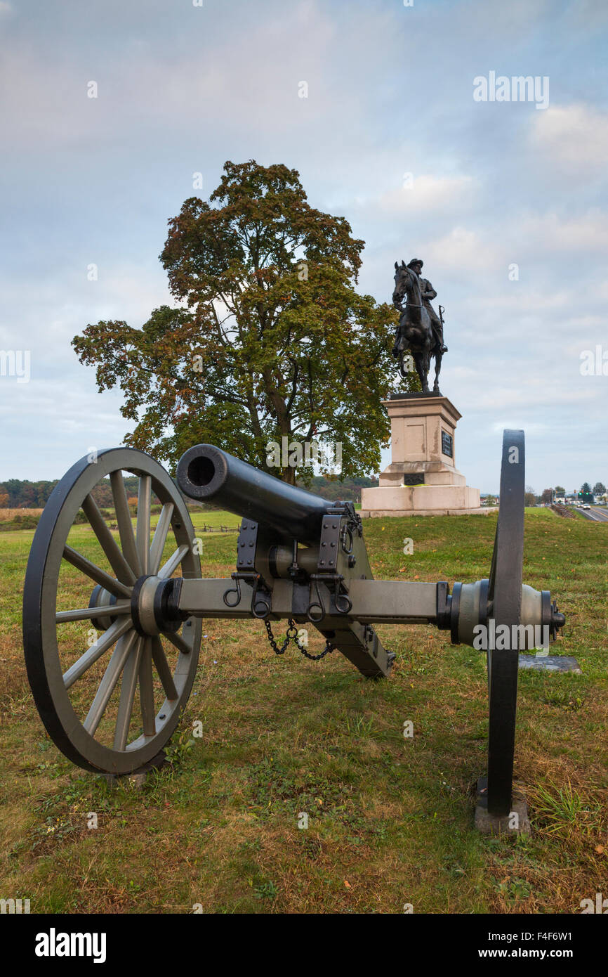 USA, Pennsylvania, Gettysburg, Battle of Gettysburg, monument to Major General John Fulton Reynolds Stock Photo