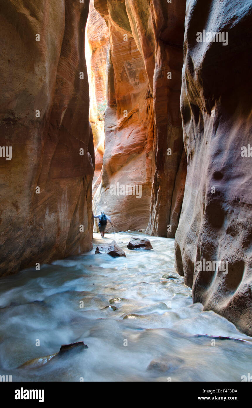 Exploring Kanarra Creek, slot canyon just north of Kolob Canyon near