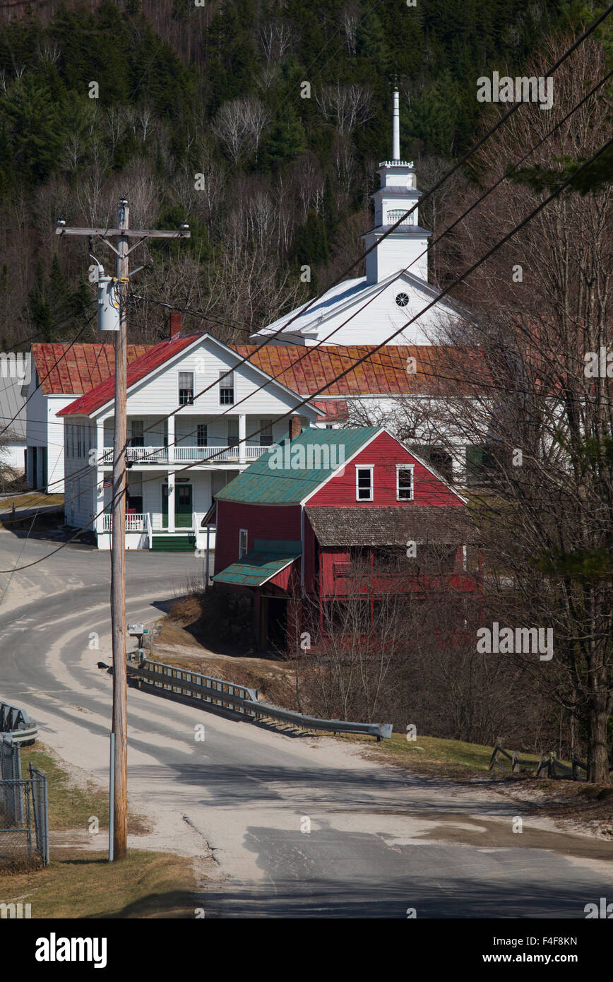 Vermont, East Topsham, elevated town view Stock Photo Alamy