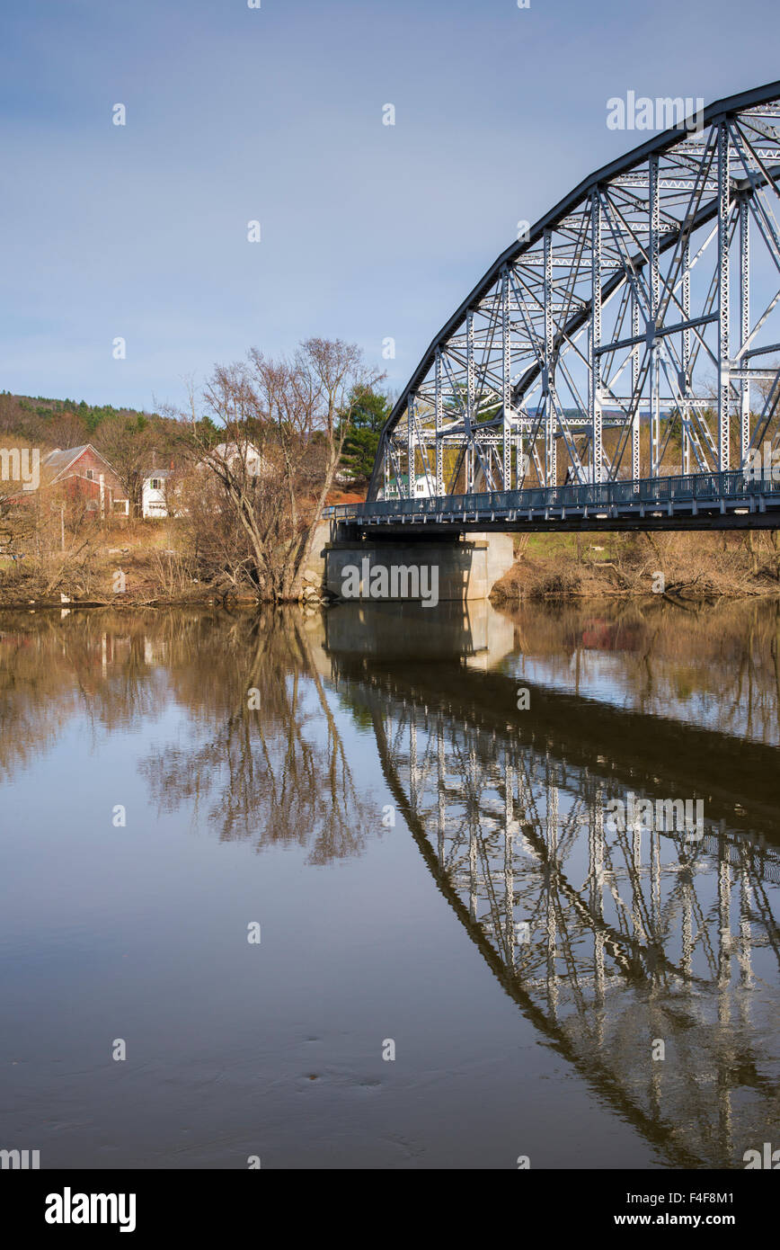 Vermont, Bradford, Route 25 Bridge on the Connecticut River Stock Photo