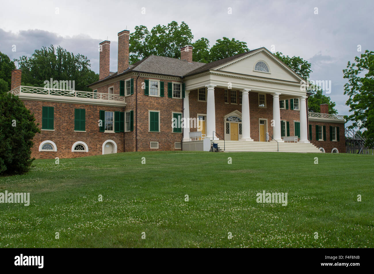 USA, Virginia, Montpelier. Mansion at James Madison's estate Stock