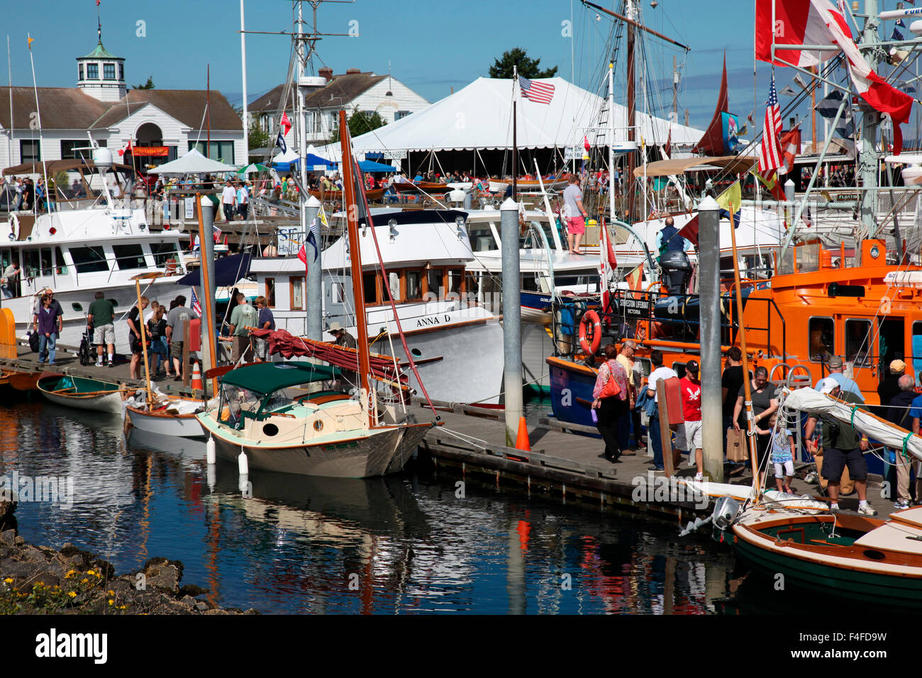 USA, Washington State, Port Townsend, Wooden Boat Festival Stock Photo