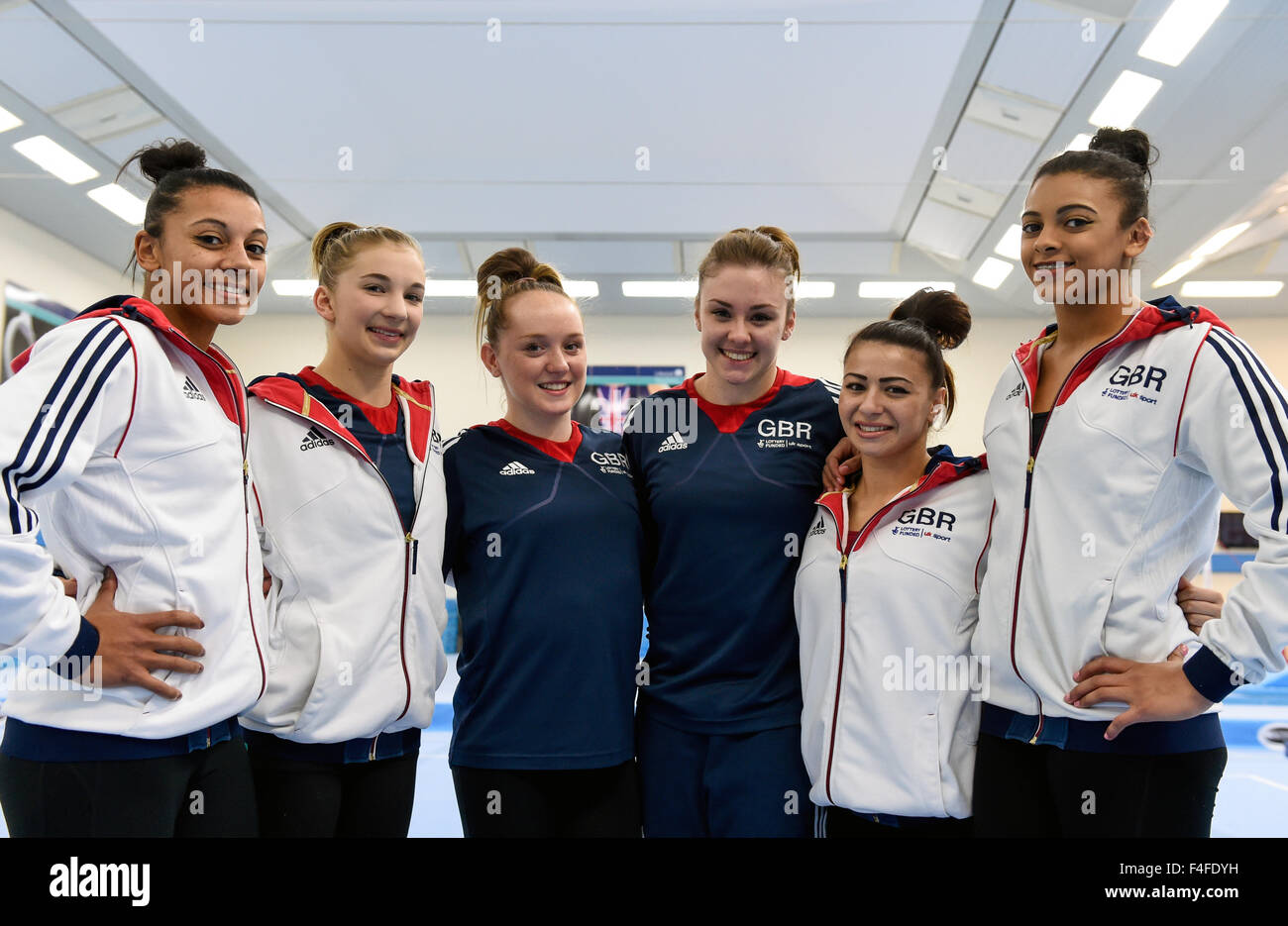 BG Media Day Lilleshall 15.10.15 GB Womens Team World Championships Glasgow 2015 Stock Photo