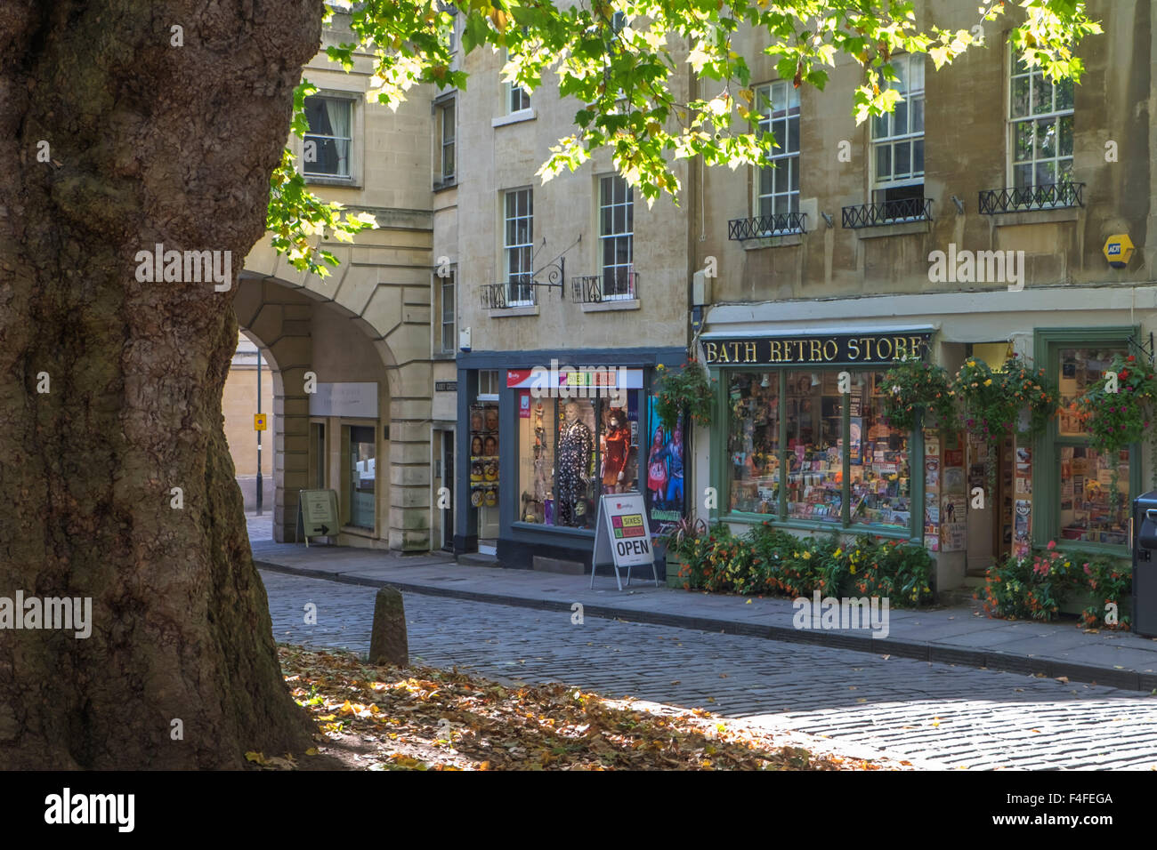 Shops and Caf??s in Bath Somerset England UK Bath Retro Store Stock ...