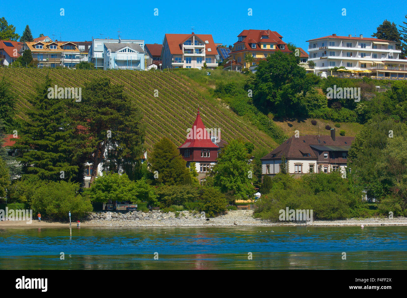 Meersburg, Lake Constance (Bodensee), Baden-Wuerttemberg, Germany, Europe Stock Photo