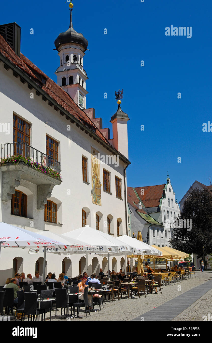 Kempten, Allgau, Town Hall, Rathaus, Allgaeu, Bavaria, Germany Stock Photo