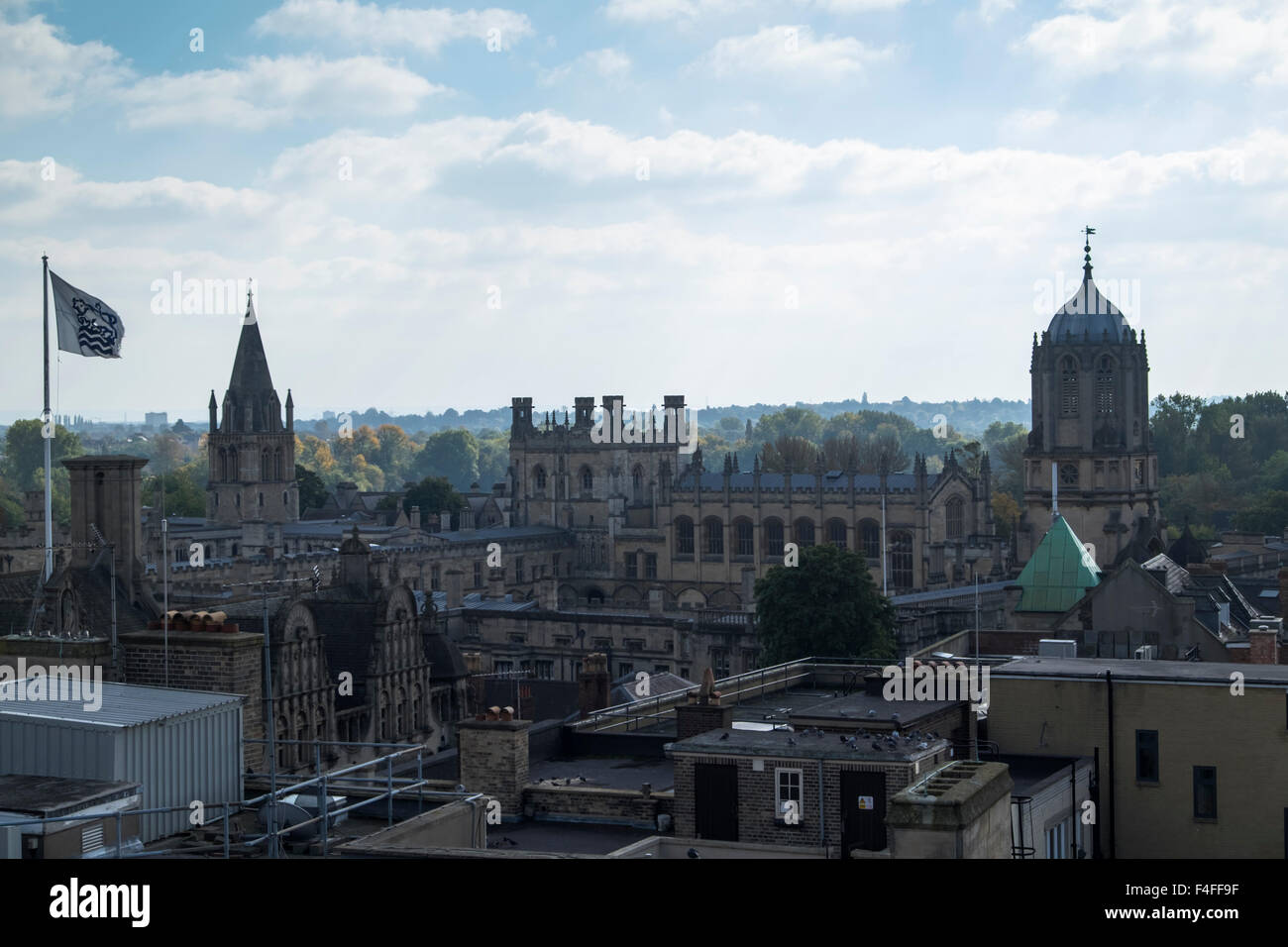 University City of Oxford England UK The View from the Carfax Tower, of Christ Church college Stock Photo