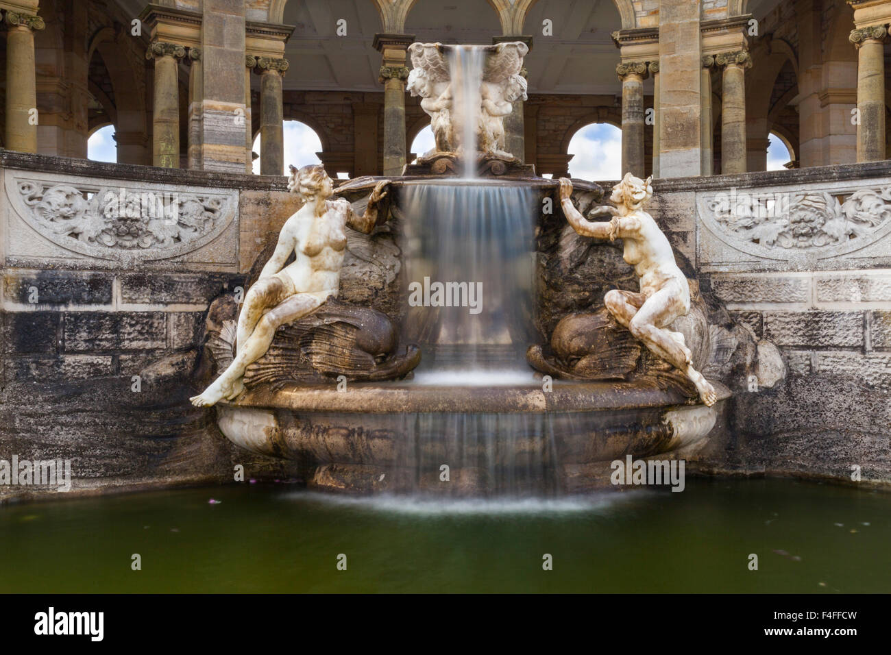The loggia fountain in the Italian Garden at Hever Castle in Kent