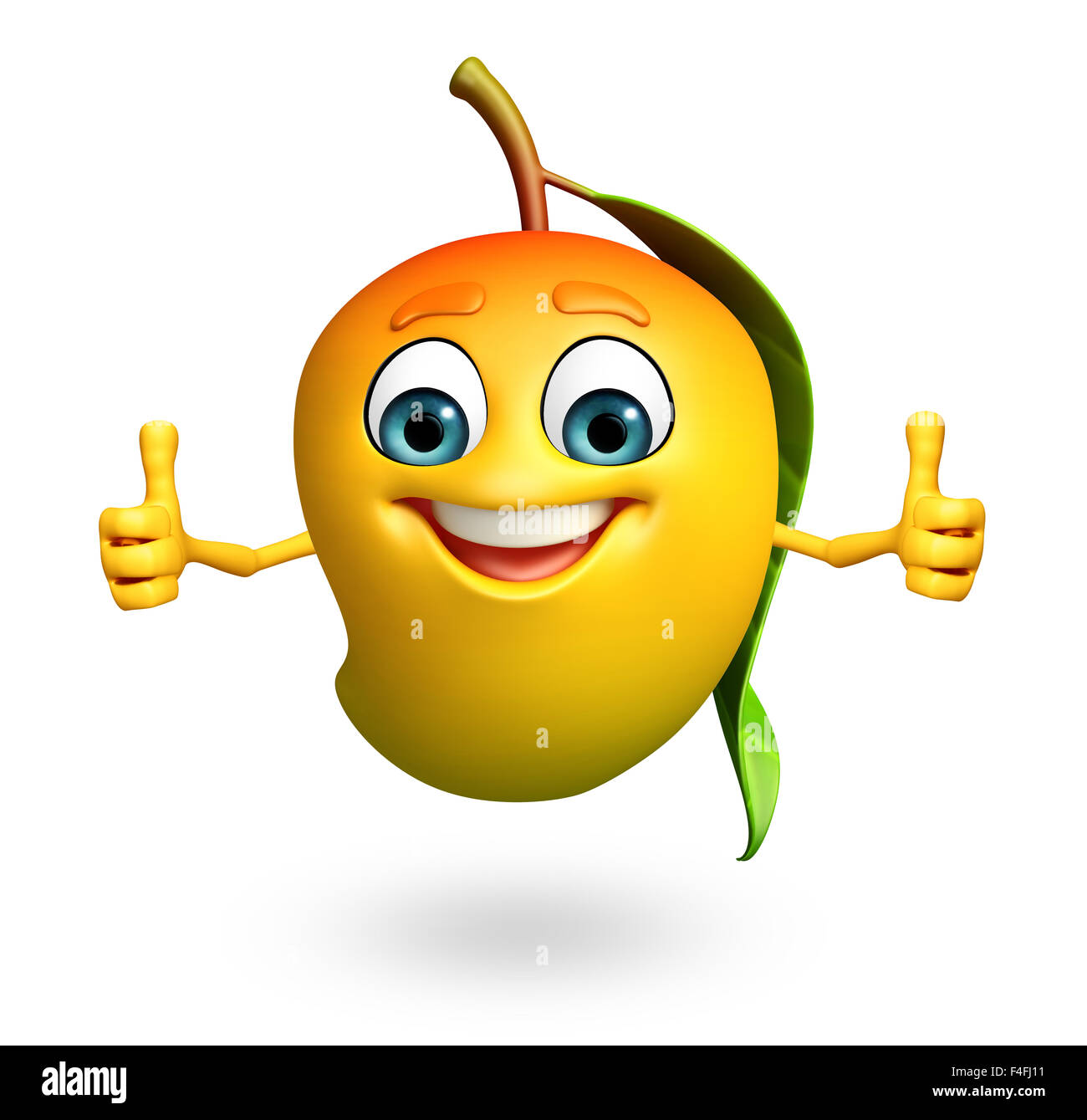 3d rendered illustration of mango cartoon character Stock Photo Alamy