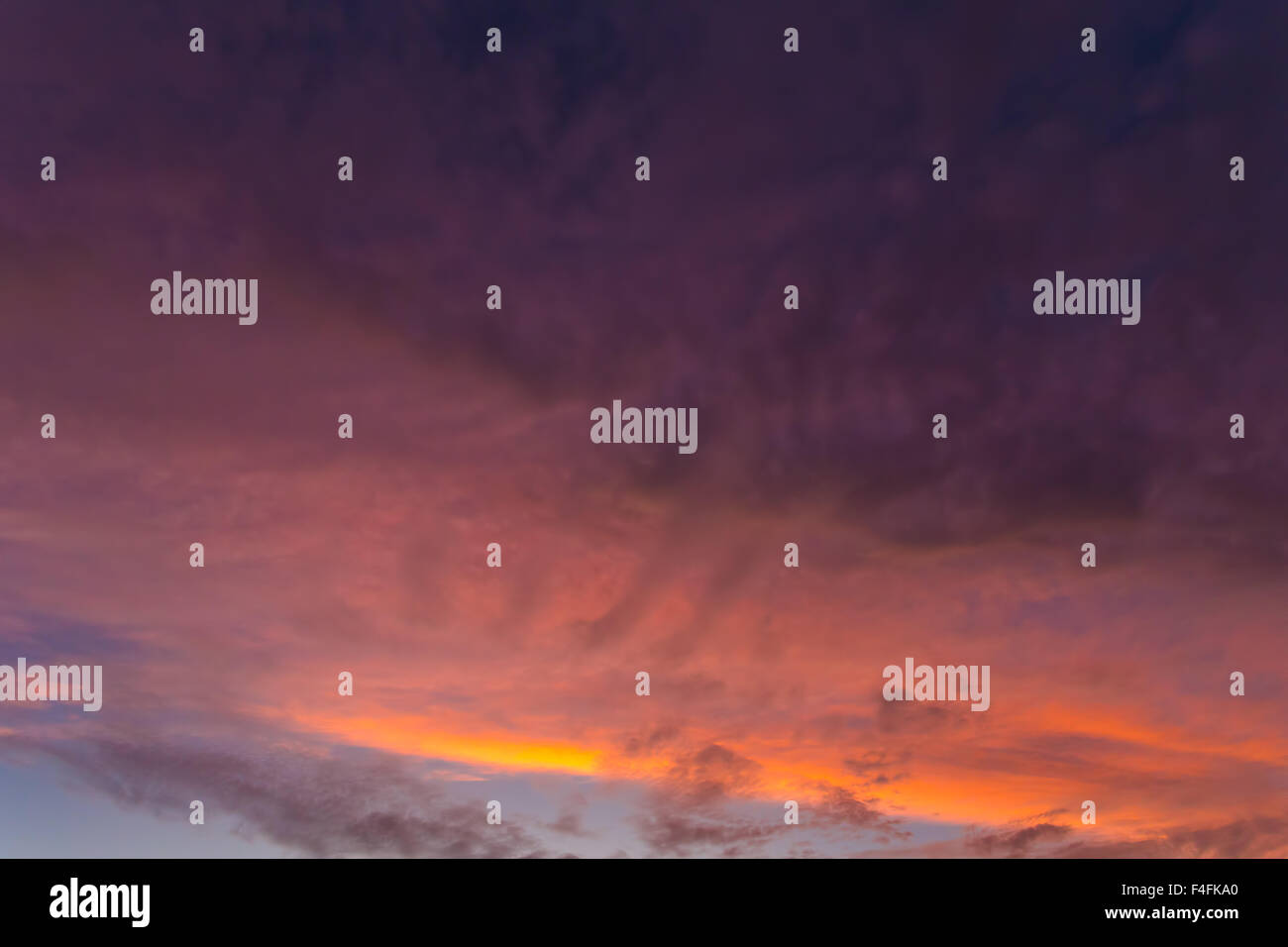 Dramatic fiery sky on sunset Stock Photo - Alamy