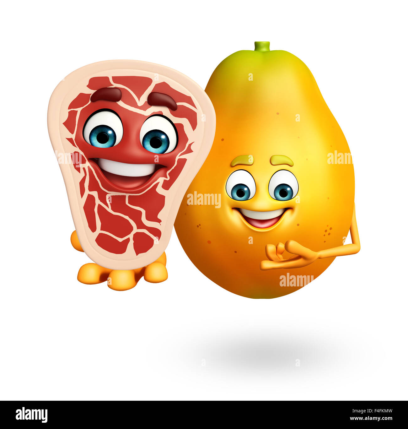 3d rendered illustration of papaya cartoon character Stock Photo Alamy