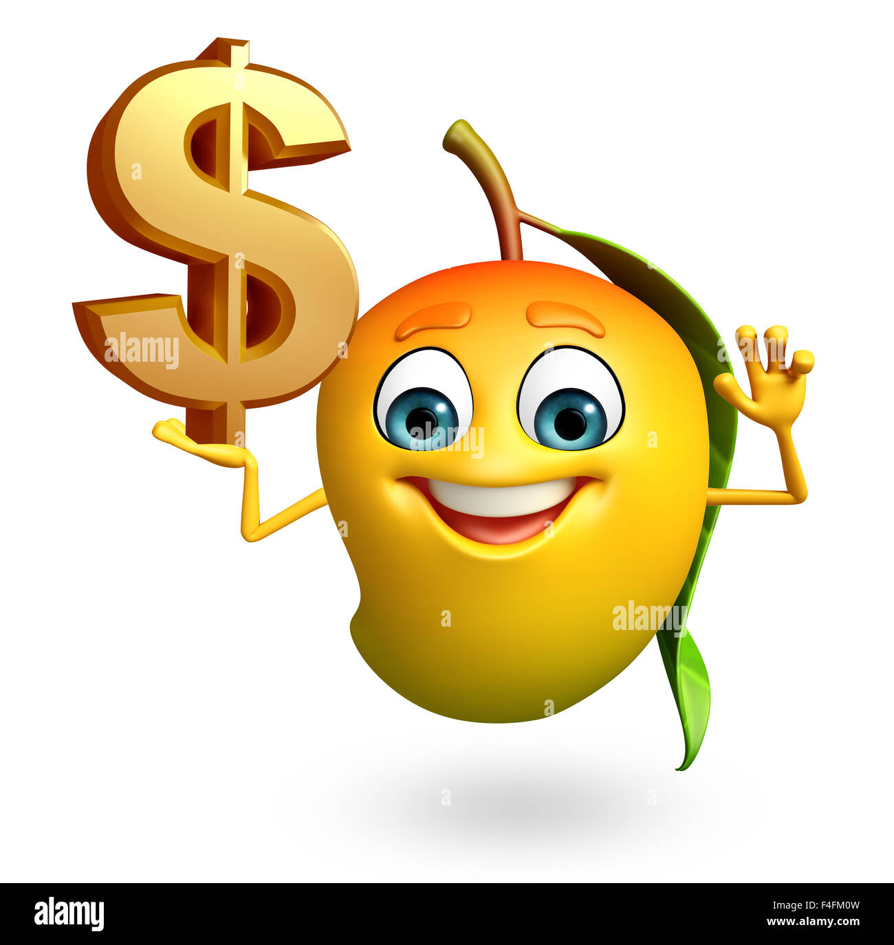 3d rendered illustration of mango cartoon character Stock Photo - Alamy